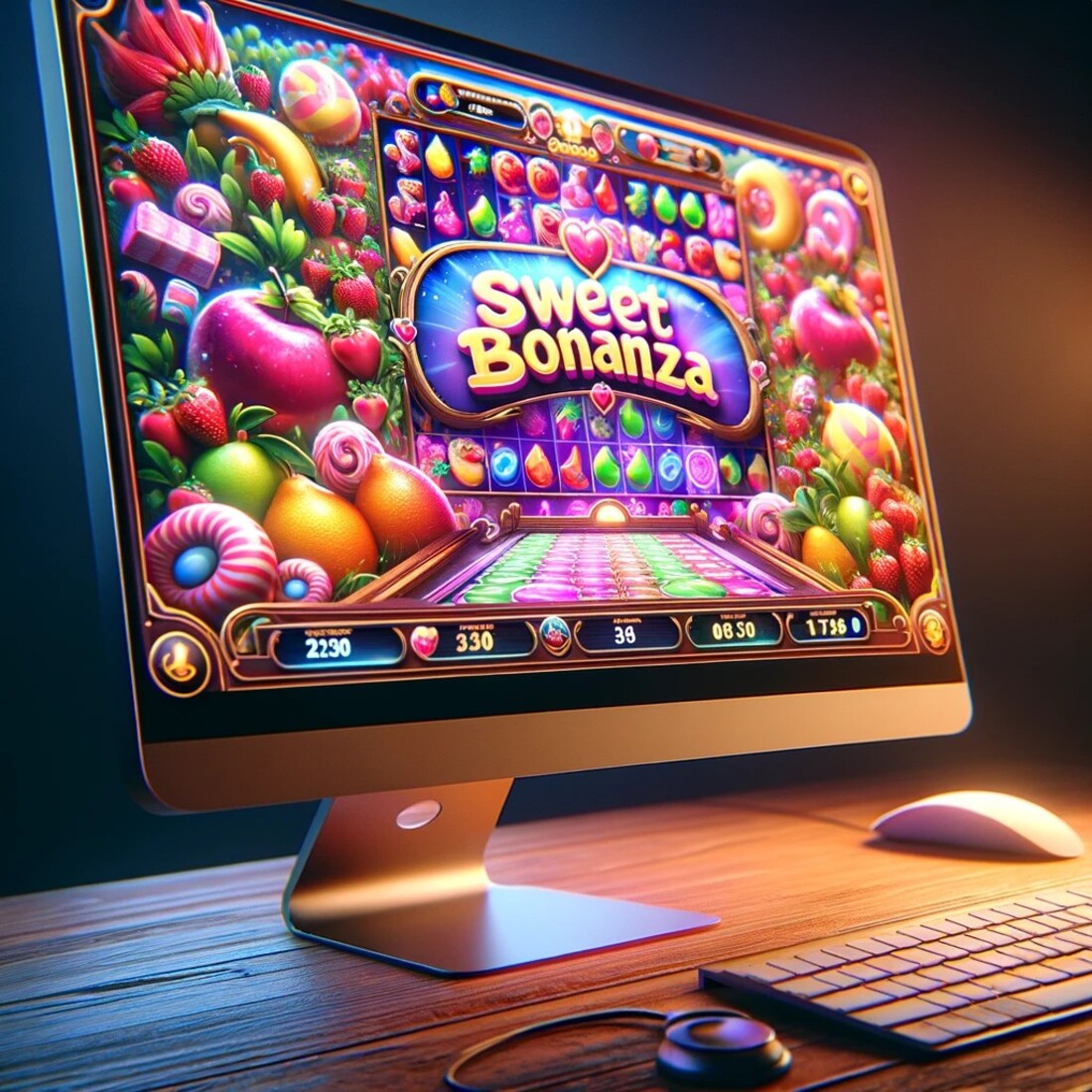 Interfaccia del gioco Sweet Bonanza